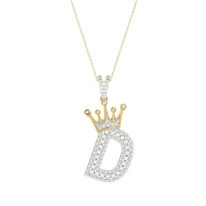 MEN'S PENDANT 0.40CT ROUND DIAMOND 10K YELLOW GOLD