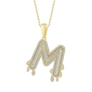 MEN'S CHARM 0.33CT ROUND DIAMOND 10K YELLOW GOLD