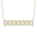 LADIES NECKLACE 0.25CT ROUND DIAMOND 10K YELLOW GOLD