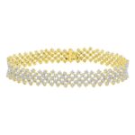 LADIES BRACELET 5.00CT ROUND DIAMOND 14K YELLOW GOLD