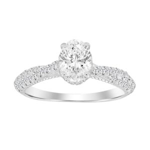 LADIES RING 1.25CT ROUND DIAMOND 14K WHITE GOLD (SI QUALITY)