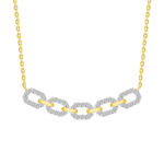 LADIES NECKLACE 0.50CT ROUND DIAMOND 10K YELLOW GOLD