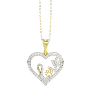 LADIES PENDANT WITH CHAIN 0.15CT ROUND/RUBY DIAMOND 14K ROSE GOLD (RUBY ROUND DIAOND- 0.10CT)