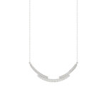 LADIES NECKLACE 0.25CT ROUND DIAMOND 14K WHITE GOLD