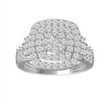 LADIES RING 1.00CT ROUND DIAMOND 14K WHITE GOLD