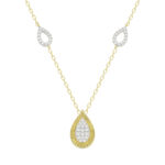 LADIES NECKLACE 0.25CT ROUND DIAMOND 10K YELLOW GOLD