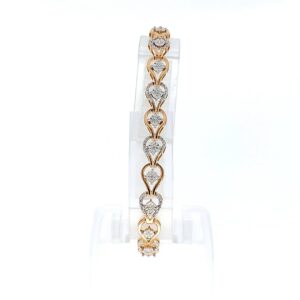 LADIES BRACELET 0.25CT ROUND DIAMOND 10K YELLOW GOLD