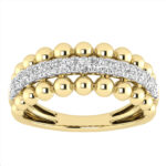 Ladies Fashion Ring 0.50Ct Round Diamond 10K Yellow Gold