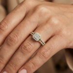 LADIES RING 0.20CT ROUND DIAMOND 10K YELLOW GOLD - Image 6