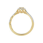 LADIES RING 0.25CT ROUND DIAMOND 10K YELLOW GOLD - Image 2