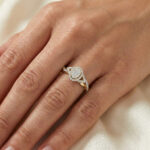 LADIES RING 0.25CT ROUND DIAMOND 10K YELLOW GOLD - Image 6