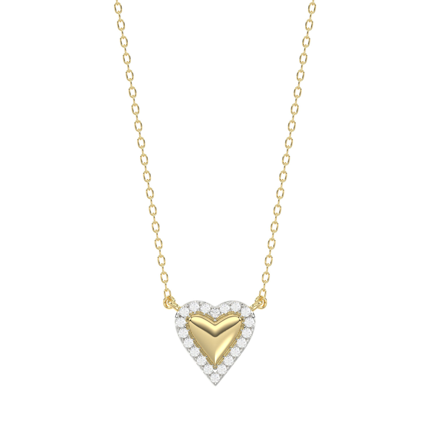 358529Y.jpg LADIES NECKLACE 0.10CT ROUND DIAMOND 10K YELLOW GOLD - Image 1