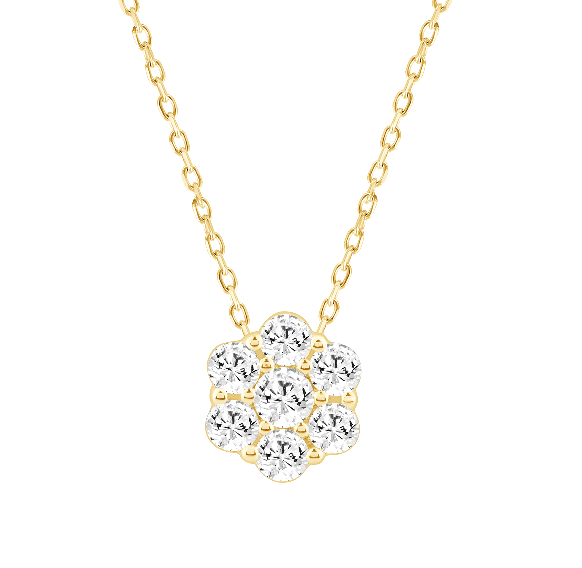 67528Y.jpg LADIES PENDANT WITH CHAIN 0.50CT ROUND DIAMOND 14K YELLOW GOLD - Image 1