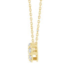 LADIES PENDANT WITH CHAIN 0.50CT ROUND DIAMOND 14K YELLOW GOLD - Image 3