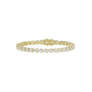 LADIES BRACELET 11CT ROUND DIAMOND 14K YELLOW GOLD