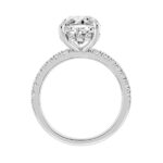 14K WHITE GOLD 3 1/2CT ROUND DIAMOND LADIES RING (CENTER STONE ROUND DIAMOND 3CT) - Image 2