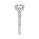 14K WHITE GOLD 3 1/2CT ROUND DIAMOND LADIES RING (CENTER STONE ROUND DIAMOND 3CT) - Image 3