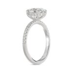 14K WHITE GOLD 1 3/4CT ROUND/OVAL DIAMOND LADIES RING (CENTER STONE OVAL DIAMOND 1 1/2CT) - Image 3